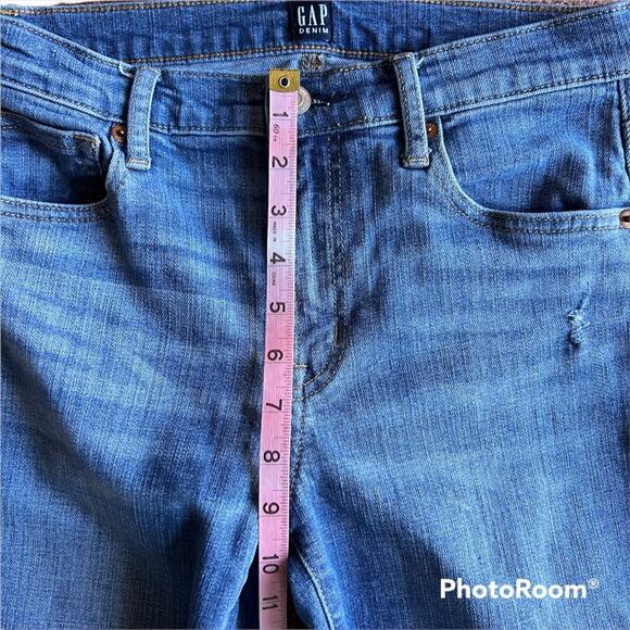 Gap True Skinny Ankle Jeans In Medium Destroy- Size 28R - Picture 9 of 13